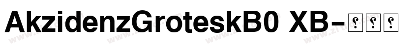 AkzidenzGroteskB0 XB字体转换